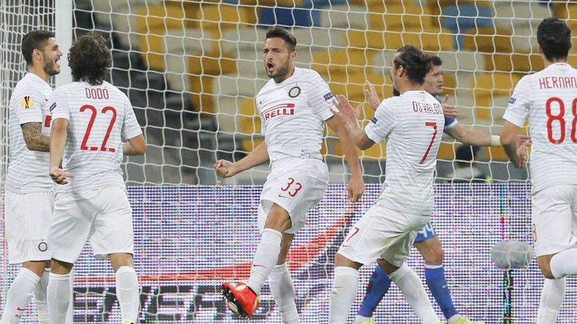 D'Ambrosio gela il Dnipro. L'Inter espugna Kiev