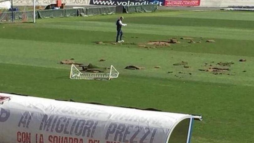 Varese, campo devastato:  salta sfida con l'Avellino