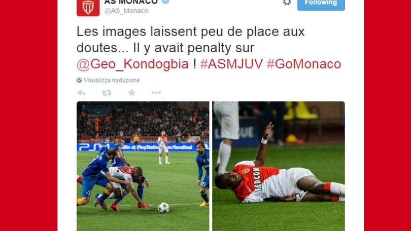 Il Monaco contro l'arbitro: «Era rigore su Kondogbia»