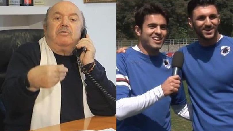 Lino Banfi fa cantare i giocatori della Samp
