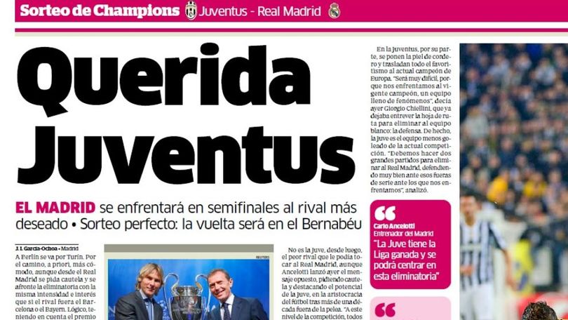 A Madrid si gongola: «Juve, sorteggio perfetto»