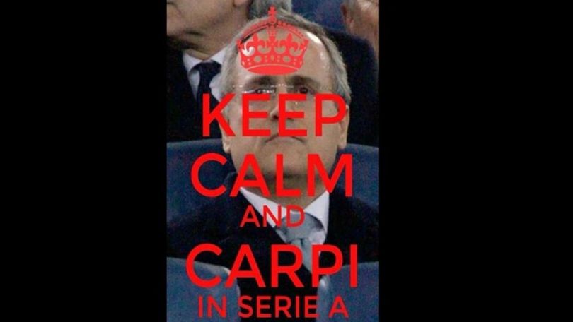 FOTO Il Carpi vola in serie A. Il web si scatena su Lotito!