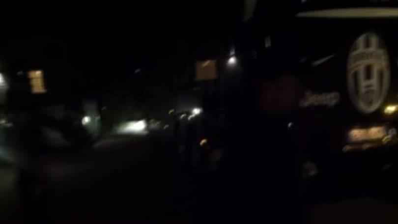 L'arrivo della Juve a Torino