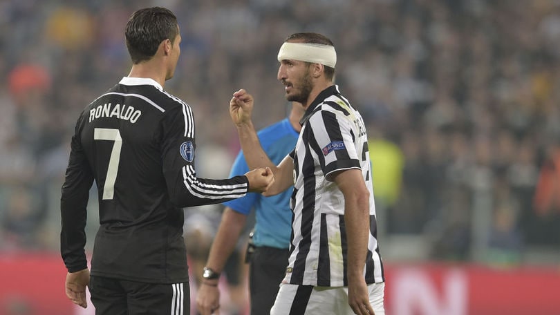 FOTO Juve Chiellini, non solo sangue: zittisce anche Ronaldo