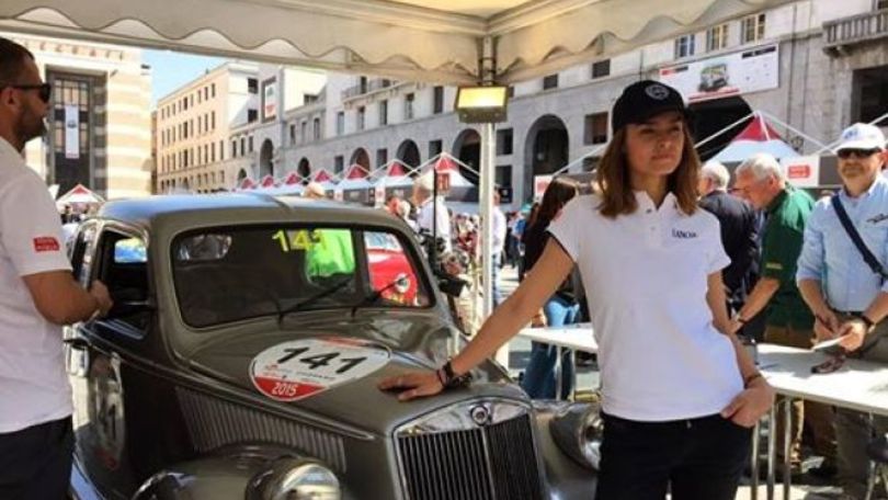 Kasia Smutniak e Joe Bastianich alla Mille Miglia 2015