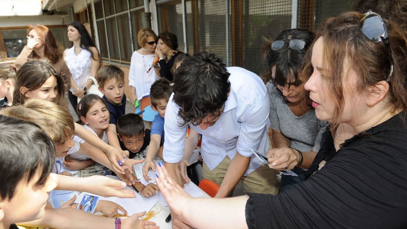 FOTO Lazio, Parolo e compagni a scuola con Olympia
