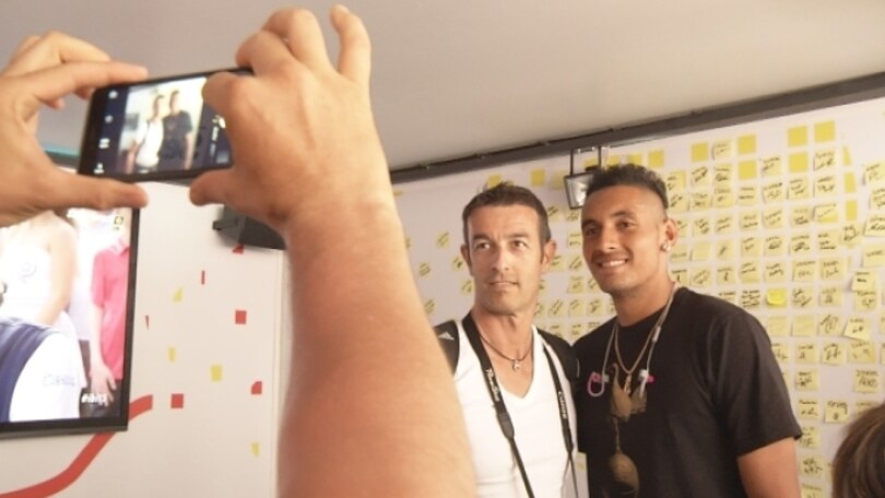Internazionali di Tennis: Kyrgios in visita allo stand del Corriere dello Sport - Stadio