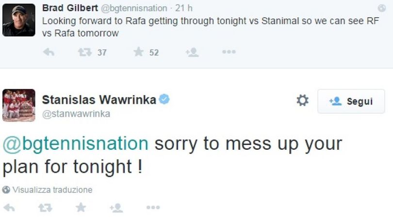 Wawrinka risponde a Gilbert: «Ti ho rovinato i piani»