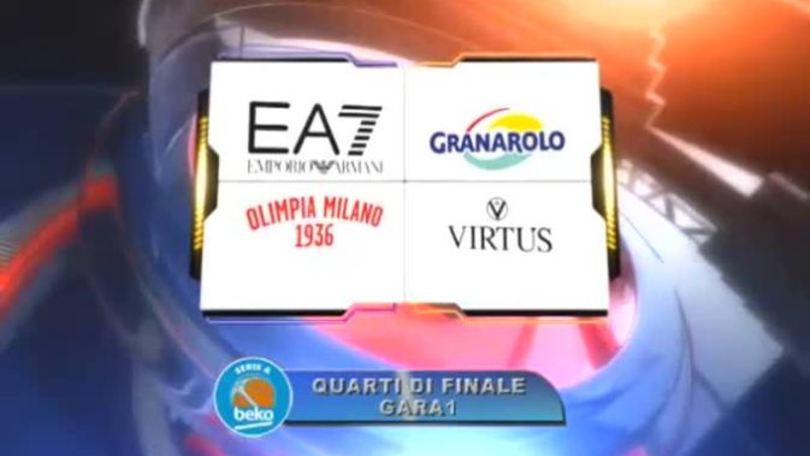 Quarti Gara1: EA7 Emporio Armani Milano-Granarolo Bologna