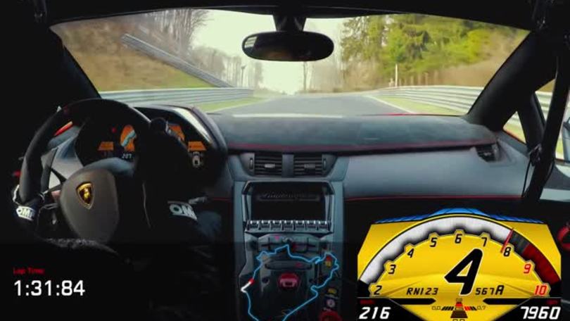 Lamborghini Aventador SV, giro da record al Nurburgring