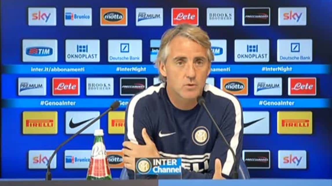 Mancini: "Vinciamo e speriamo nelle sconfitte delle altre"