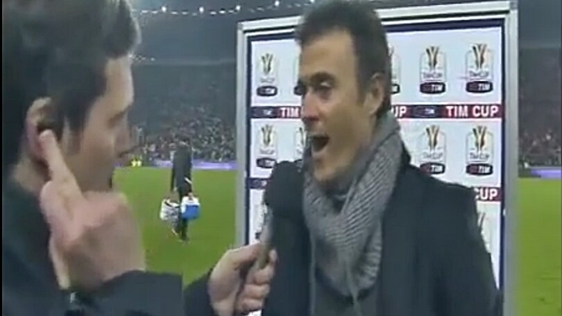 Luis Enrique e il celebre «Hahaha» dopo il 3-0 della Juve
