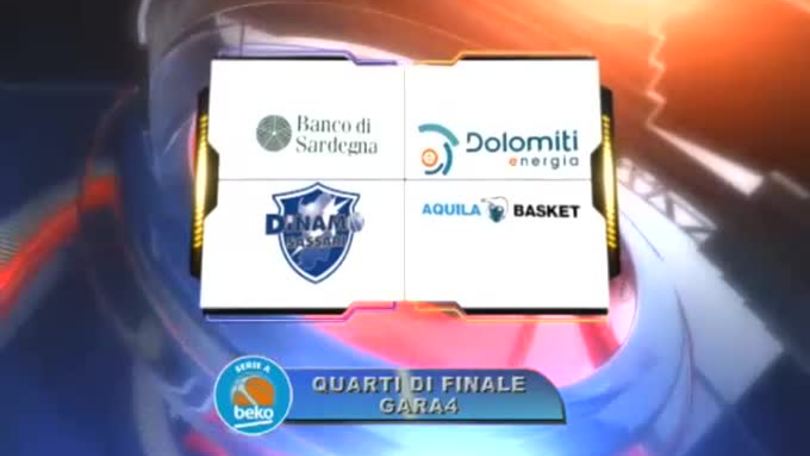 Quarti G4: Banco Sardegna Sassari-Dolomiti Energia Trento