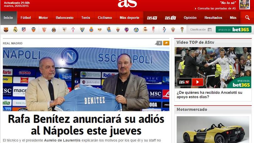 Napoli, De Laurentiis e Benitez giovedì in conferenza stampa