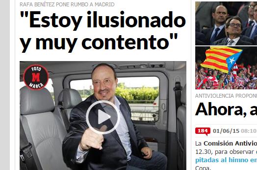 Benitez vola a Madrid: «Inizia il sogno? Sì»