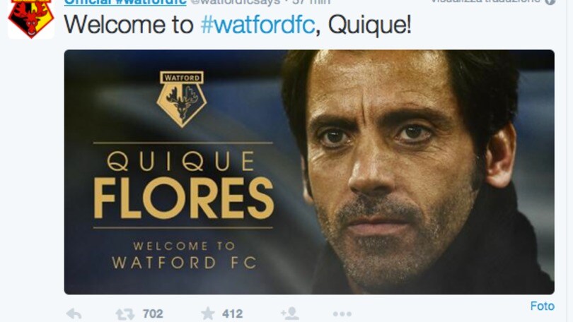 Il Watford come l'Udinese: biennale a Sanchez Flores
