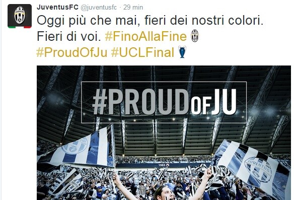 Juve a testa alta: «Più che mai fieri di voi»