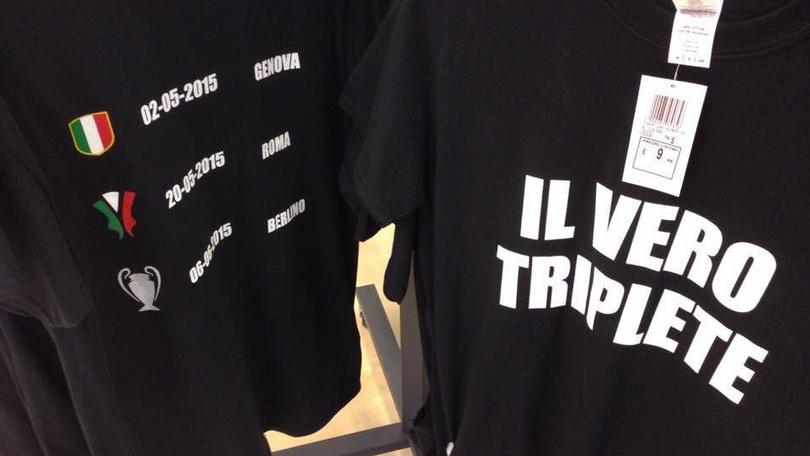 Le maglie del "triplete" Juve...