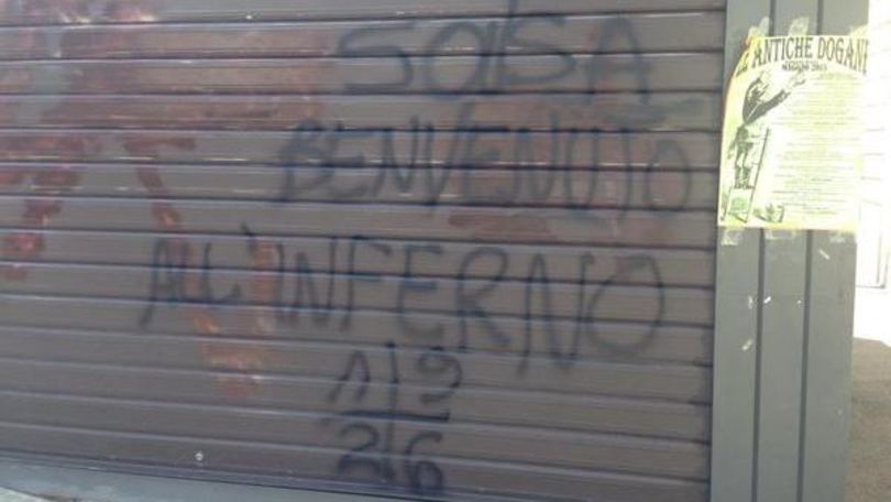 Scritte contro Paulo Sousa a Firenze