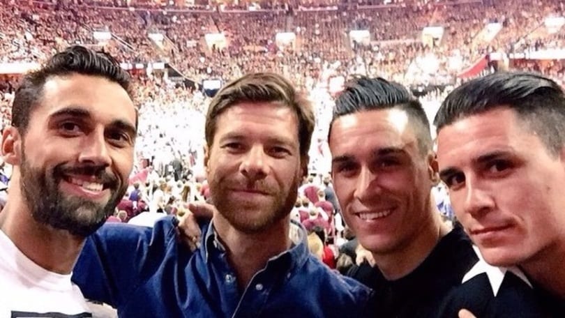 Callejon alla finale Nba con Xabi Alonso e Arbeloa