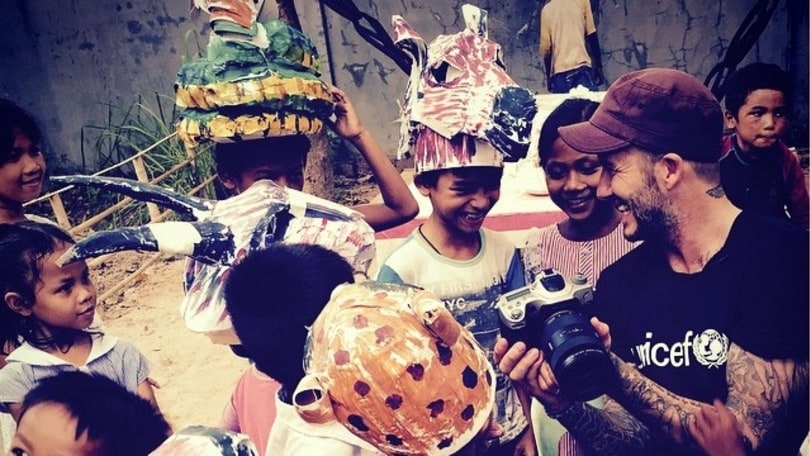 Beckham con l'Unicef: grande festa in Cambogia
