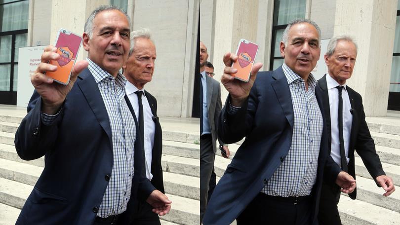 Pallotta, sul telefonino la cover della Roma