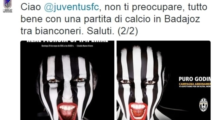 Campagna abbonamenti identica, Badajoz: «Juve che fai, ci copi?»