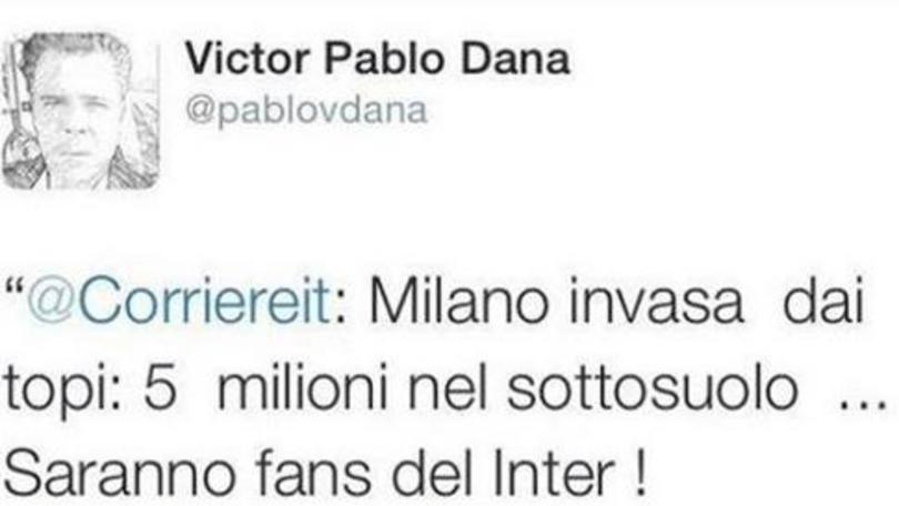 Dana: «5 milioni di topi a Milano? Tifosi dell'Inter»