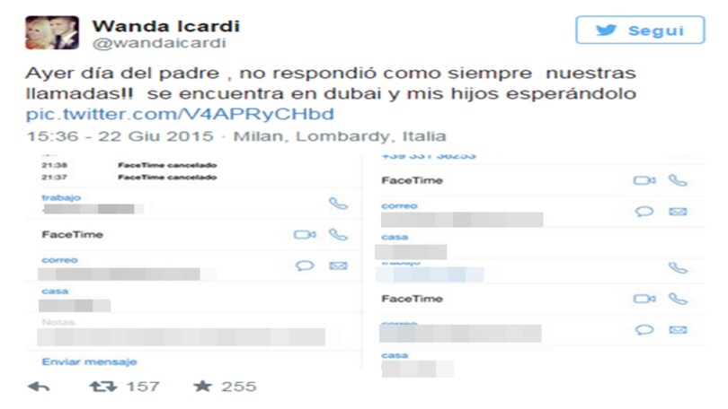 La vendetta di Wanda: pubblica il numero di Maxi Lopez