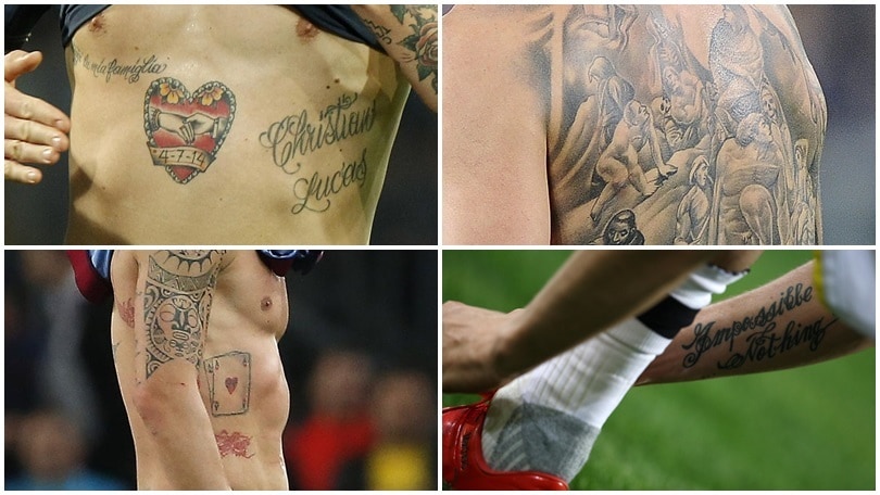 Ecco i tatuaggi dei calciatori: li riconoscete?