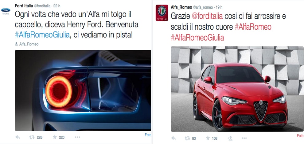 Giulia: Ford si toglie il cappello, Alfa diventa… rossa