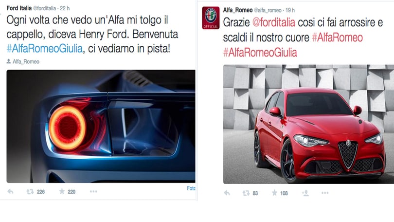 Giulia: Ford si toglie il cappello, Alfa diventa… rossa