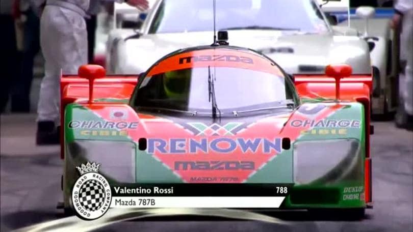 Goodwood, Rossi show sulla Mazda che vinse Le Mans