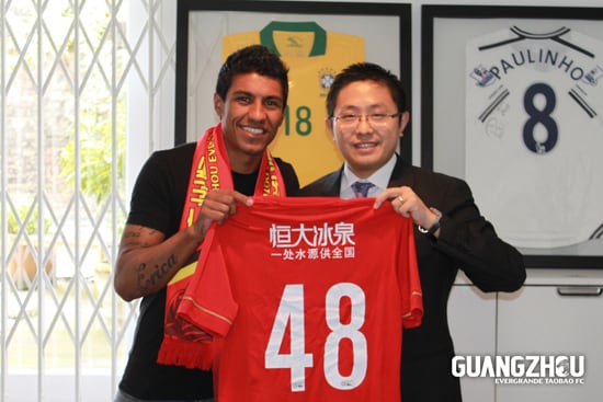Paulinho in Cina: ha firmato per il Guangzhou Evergrande