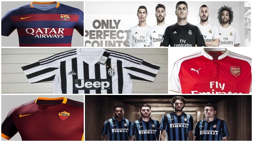 Le nuove maglie 2015-2016: ecco come vestiranno le big d'Europa!