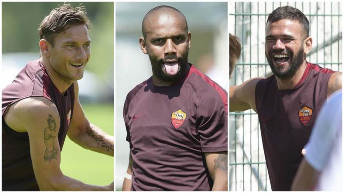 Roma, linguacce e sorrisi nel ritiro di Pinzolo