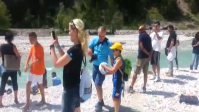 I biancocelesti sfidano le acque gelide