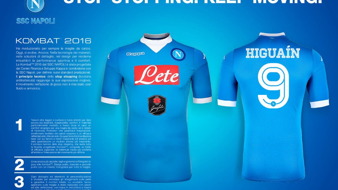Napoli, i dettagli della nuova maglia