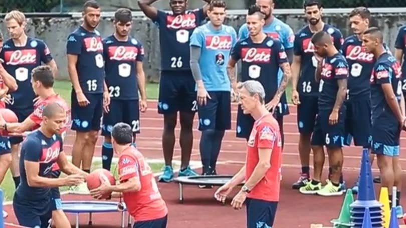 Napoli, «maglia sudata» con la preparazione fisica