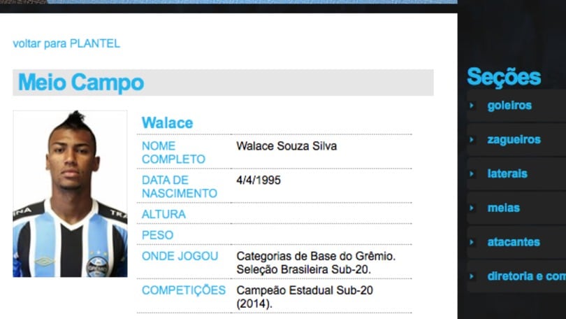 Ecco Walace, il brasiliano che piace alla Fiorentina