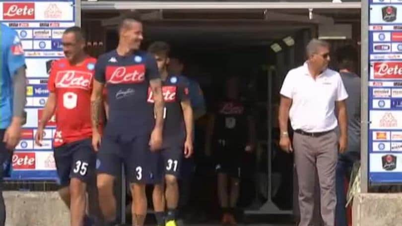 Il Napoli si allena a Dimaro