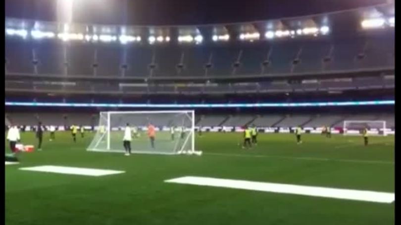 Roma, allenamento a Melbourne prima del Real Madrid