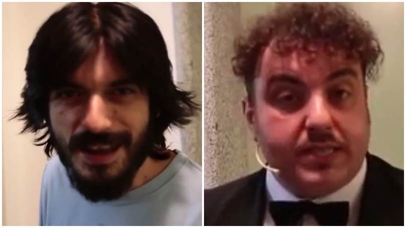 Gli artisti di Made in Sud fanno gli auguri al Napoli