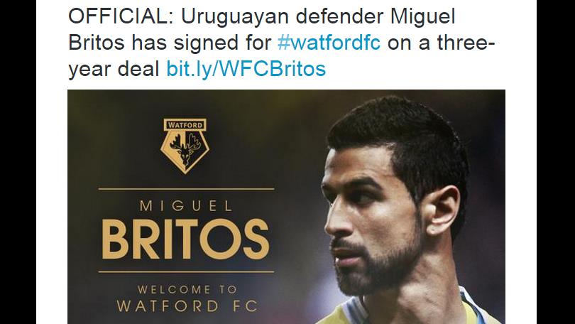 Ufficiale: Britos ceduto al Watford