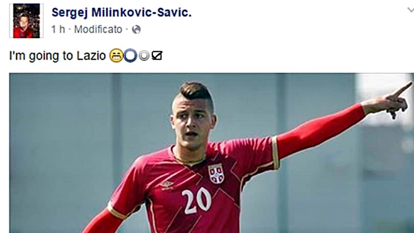Milinkovic su Facebook: «Vado alla Lazio»