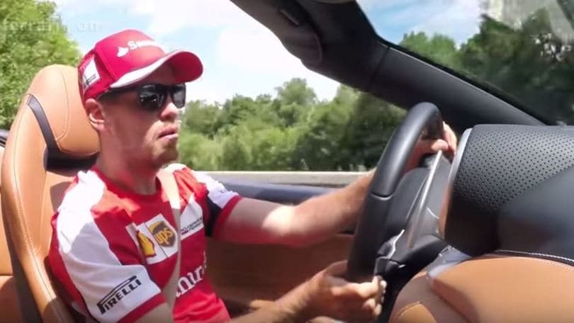 Vettel al volante della Ferrari California T