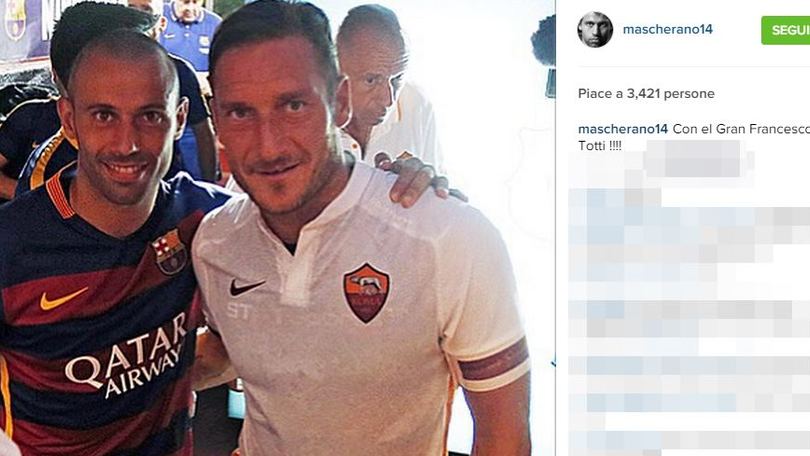 Mascherano: «Resto al Barcellona. E che grande Francesco Totti!»