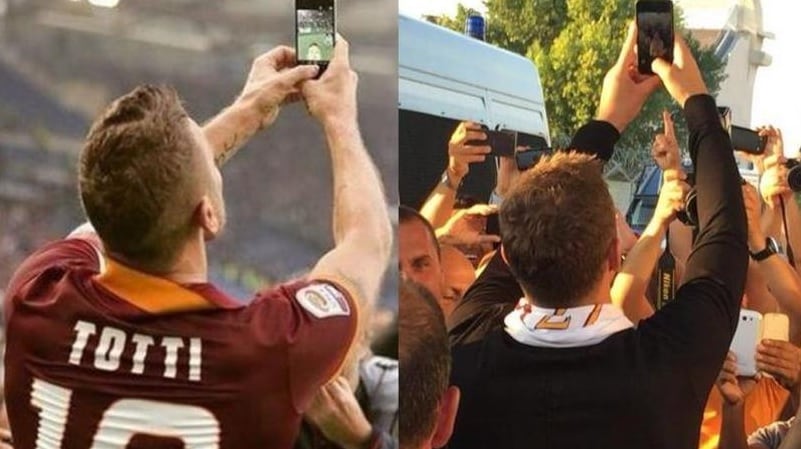 Roma, primo gol di Dzeko. Un selfie come Totti