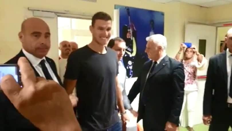 Roma, visite mediche per Dzeko