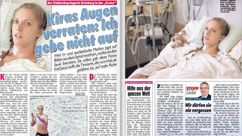 Kira Grunberg, le prime foto dall'ospedale